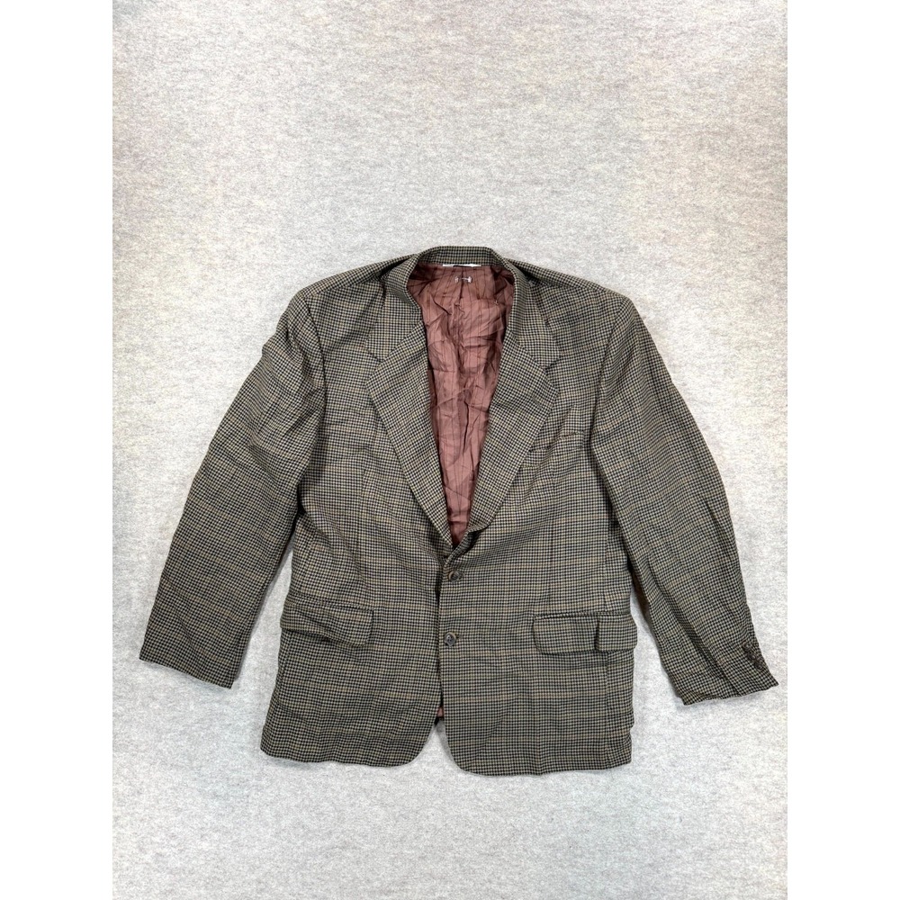 Unbranded Mens Blazer Jacket Multicolor Houndstooth Notch Lapel Size 46